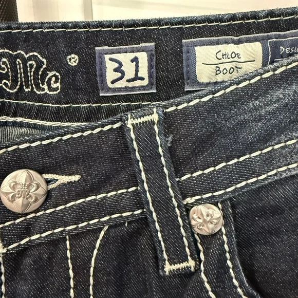 Miss Me - Dark Wash Boot Cut Jeans - 31/32 - Picture 3 of 7